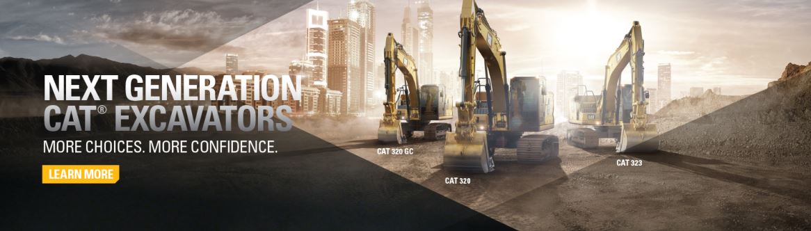 Next Generation CAT Excavators Banner at Kelly Tractor Co.