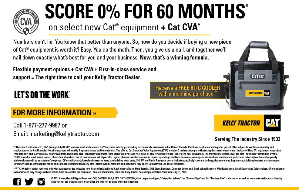 Affordable Cat Machines Promotion Kelly Tractor Co.