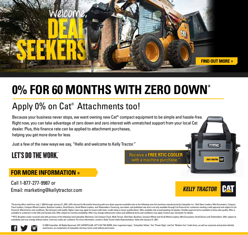 Affordable Cat Machines Promotion Kelly Tractor Co.