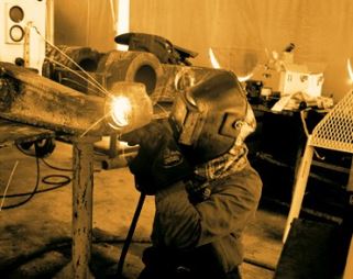 Welder at work