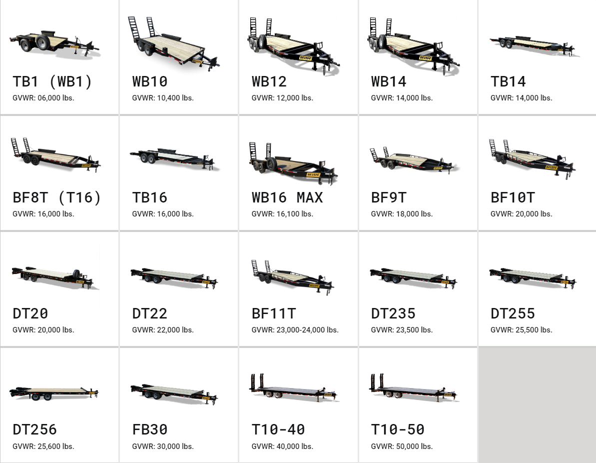 Belshe Trailers Products